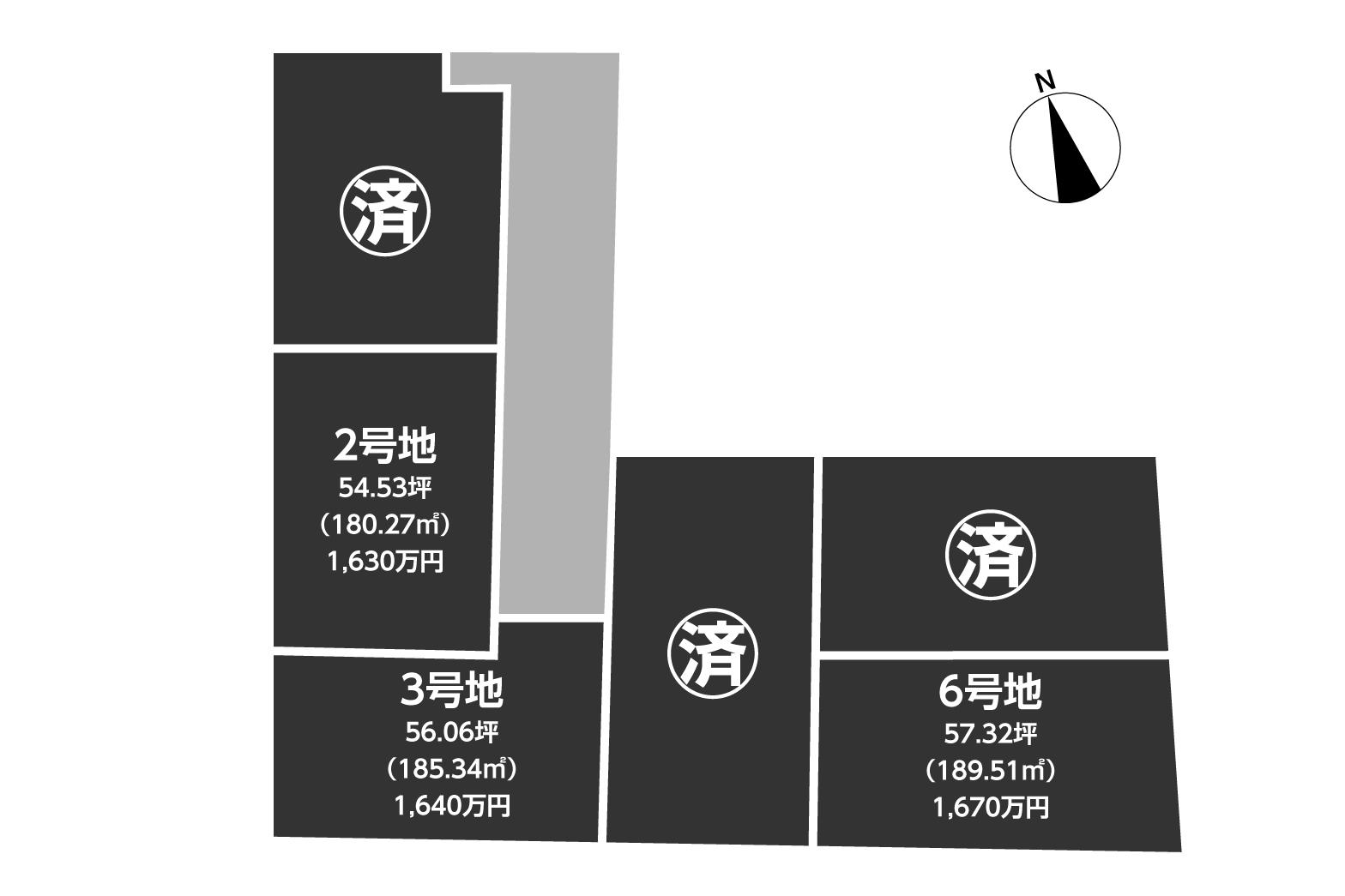 福岡県糟屋郡上須恵の分譲地残り3区画