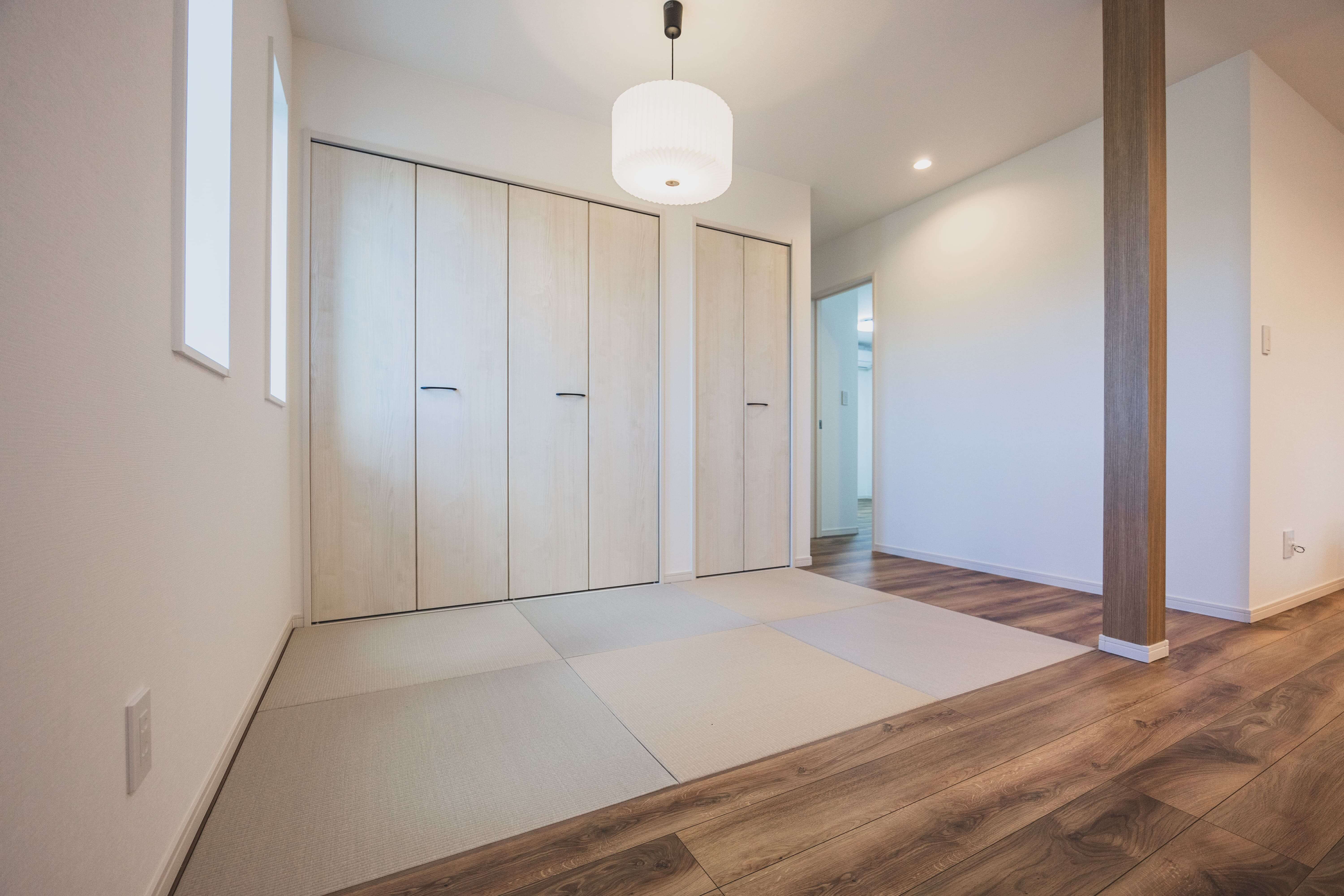 福岡県糸島市の注文住宅
平屋
フロートタイプのシューズボックス
アイアンバー
畳スペース
大容量収納